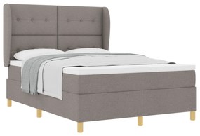 vidaXL Κρεβάτι Box Spring με Στρώμα Ταμπα 140x190 εκ. Ύφασμα