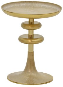 Βοηθητικό τραπέζι Trego I Inart χρυσό-λευκό μέταλλο Φ33x42εκ Model: 287-000021