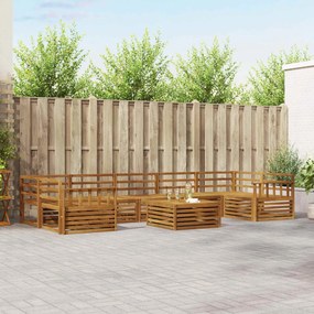 vidaXL Σειρά Καναπέ Εξωτερικού 8 pcs Φυσικό