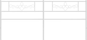 vidaXL Ανταλλακτικό κεφαλάρι Λευκό 193 εκ. Μεταλλικό