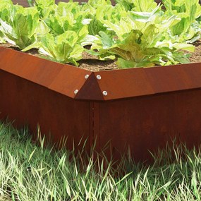 vidaXL Φράκτης σαλιγκαριών 13,5 x 13,5 x 25 εκ Σκ rusty