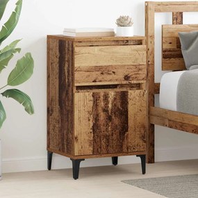vidaXL Κομοδίνο 2 pcs Παλαιό ξύλο 40 x 35 x 70 εκ. Επεξεργασμένο ξύλο