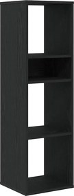 vidaXL Βιβλιοθήκη Μαύρη 34x31x112 εκ. από Επεξεργασμένο Ξύλο