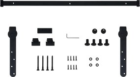 vidaXL Μηχανισμός Συρόμενης Πόρτας Μίνι 122 εκ. Ανθρακοχάλυβας