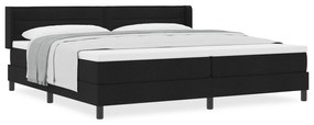 vidaXL Κρεβάτι box spring με στρώμα με στρώμα Μαύρο 200 x 200 cm