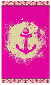Πετσέτα Θαλάσσης Βελουτέ Ζακάρ Αιγυπτιακή Pink DimCol Θαλάσσης 90x170cm 100% Cotton