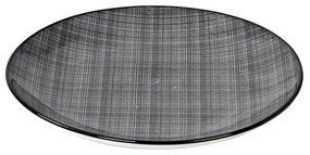 Πιάτο Linea Gray Σετ 6 τμχ Ata102K6 Ρηχό Φ27Cm. Κεραμικό Black Espiel Ceramic