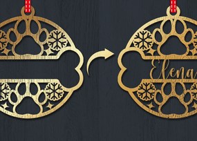 Σετ των 3 Intra απο ξύλο plywood 3mm-4mm πάχος Χριστουγεννιάτικο Στολίδι 3d Δίασταση 8x8 cm INTRAFABR-83328689