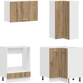 vidaXL Μονάδα κουζίνας LYON 8 pcs Artisan Δρυς Επεξεργασμένο Ξύλο