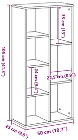 ΒΙΒΛΙΟΘΗΚΗ ΛΕΥΚΗ 50X25X105 ΕΚ. ΑΠΟ ΕΠΕΞΕΡΓΑΣΜΕΝΟ ΞΥΛΟ 852789