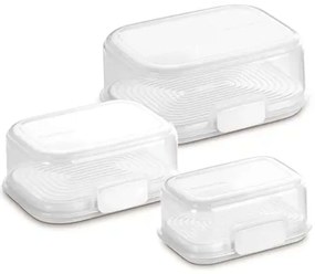Δοχεία Αποθήκευσης Freshzone (Σετ 3Τμχ) 891760 14/17/20cm Clear Tescoma Plastic
