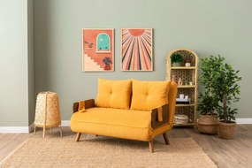 2-Seat Sofa-Bed Cosmo 2-Seater - Bohemian Mustard Mustard
