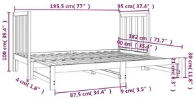 ΚΑΝΑΠΕΣ ΚΡΕΒΑΤΙ ΣΥΡΟΜΕΝΟΣ ΛΕΥΚΟΣ 2X(90X190) ΕΚ. ΑΠΟ ΜΑΣΙΦ ΠΕΥΚΟ 3124768