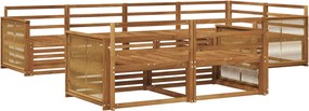 vidaXL Σειρά Καναπέ Εξωτερικού 7 pcs Φυσικό