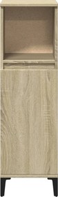 vidaXL Ντουλάπι Μπάνιου Sonoma Δρυς 30x30x100 εκ. Επεξεργασμένο Ξύλο