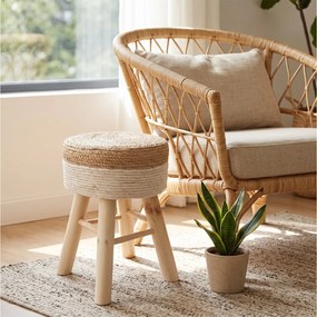 ΣΚΑΜΠΌ &amp; ΠΟΥΦ BEIGE STOOL HD6568