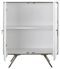 Σκευοθήκη DKD Home Decor Γκρι Χρυσό Λευκό Ορείχαλκος Ξύλο από Μάνγκο (93 x 41 x 114 cm)