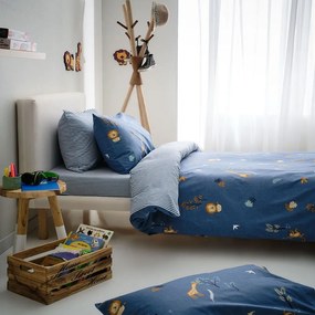 Σεντόνια Παιδικά Max Με Λάστιχο (Σετ 3τμχ) Blue Vesta Home Single 170x260cm 100% Cotton