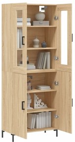 vidaXL Ντουλάπι Sonoma δρυς 69,5 x 34 x 180 εκ. από Επεξεργασμένο Ξύλο