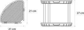 Karag Reti Chrome 963777 - Γωνιακό Καλάθι Μπάνιου Χρωμε Διπλό