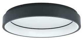 Eglo Marghera Μοντέρνα Μεταλλική Πλαφονιέρα Οροφής με Ενσωματωμένο LED σε Μαύρο χρώμα 60cm 900067