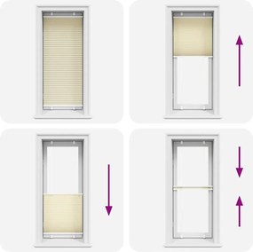 vidaXL Πλισέ περσίδα Κρέμα 65x150 cm Πλάτος υφάσματος 64,4 cm