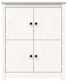 Συρταριέρα Λευκό 83 x 41,5 x 100 εκ. από Μασίφ Ξύλο Πεύκου - Λευκό