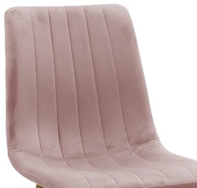 Καρέκλα Noor pakoworld σάπιο μήλο βελούδο-πόδι φυσικό μέταλλο 44x55x86εκ