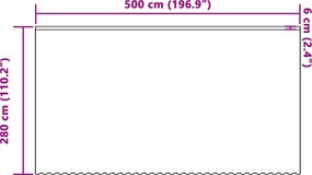 vidaXL Κουρτίνα Δαντέλας με κουρτίνες Λευκό 280 x 500 εκ Πολυεστέρας