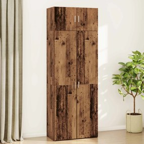 vidaXL Ντουλάπι αποθήκευσης 2 pcs Παλιό ξύλο 80 x 42,5 x 225 εκ