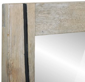 vidaXL Καθρέφτης Μπάνιου με καθρέφτη Καφέ, ασημένιο 50 x 2.5 x 70 εκ