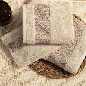 Πετσέτες Μπάνιου (Σετ 3τμχ) Nef-Nef Homeware Premium Depreo Ecru 500gsm