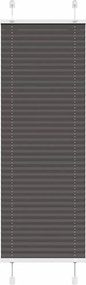 vidaXL Πλισέ περσίδα Μαύρο 50x100 cm Πλάτος υφάσματος 49,4 cm