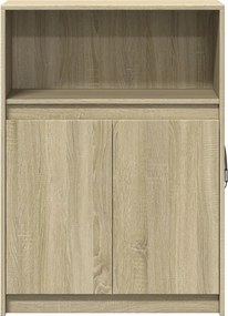 vidaXL Ντουλάπι με Φώτα LED Sonoma Δρυς 72x34x100εκ Επεξεργασμένο Ξύλο