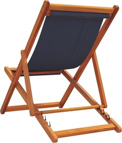 vidaXL Καρέκλες Παραλίας Πτυσσόμενες 2 τεμ. Μπλε Υφασμάτινες