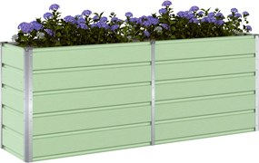 vidaXL Γλάστρα Παστέλ Πράσινο 195 x 50 x 77 εκ Επικαλυμμένος Χάλυβας