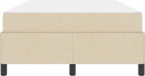 vidaXL Κρεβάτι με ελατήρια Κρεμ 120 x 200 cm ύφασμα