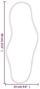 vidaXL Καθρέφτης Τοίχου Μαύρος 60x25 εκ.