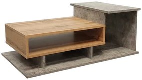 Τραπέζι σαλονιού Nuvele pakoworld σε γκρι antique-sonoma απόχρωση 90x50x35εκ