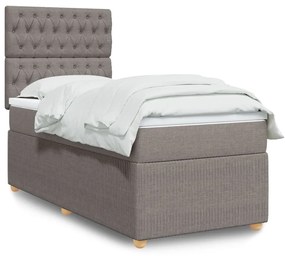 ΚΡΕΒΑΤΙ BOXSPRING ΜΕ ΣΤΡΩΜΑ TAUPE 90X190 ΕΚ.ΥΦΑΣΜΑΤΙΝΟ 3291922