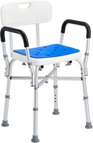 VEVOR 400lbs Shower Chair Bath Bench Arms Back Adjustable Height for Inside Tub