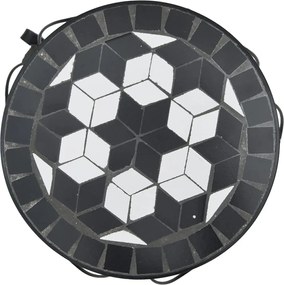 vidaXL Ανθοστήλες 3 τεμ. Μαύρα /Λευκά Κεραμικά