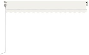 vidaXL Τέντα Συρόμενη Αυτόματη Κρεμ 400 x 350 εκ.