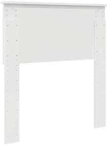 vidaXL Κεφαλάρι με κεφαλάρι Λαμπερό Λευκό 80 cm Επεξεργασμένο ξύλο