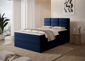 Επενδυμένο κρεβάτι Padion-Μπλε-140 x 200