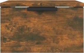 vidaXL Κομοδίνο Επιτοίχιο Καπνιστή Δρυς 34x30x20 εκ.