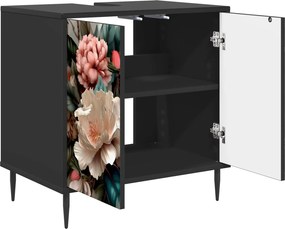 vidaXL Ντουλάπι Μπάνιου BORNE Μαύρη Δρυς 60 x 40 x 61 εκ