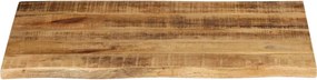 vidaXL Επιφάνεια Τραπεζιού 80x60x2,5 εκ. Live Edge Μασίφ Ξύλο Μάνγκο