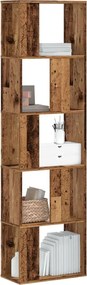 vidaXL Βιβλιοθήκη 5 Επιπέδων 45x23,5x162,5 εκ. Επεξεργ. Ξύλο