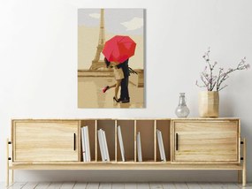 Πίνακας ζωγραφικής με αριθμούς Φιλί στο Παρίσι - 40x60